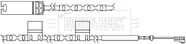 BORG & BECK Сигнализатор, износ тормозных колодок BWL3053